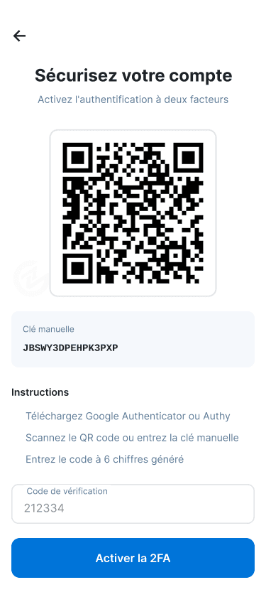 Configuration du code PIN et sécurité ZipChanger